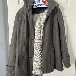 Calvin Klein Women's Charcoal Pea Coat